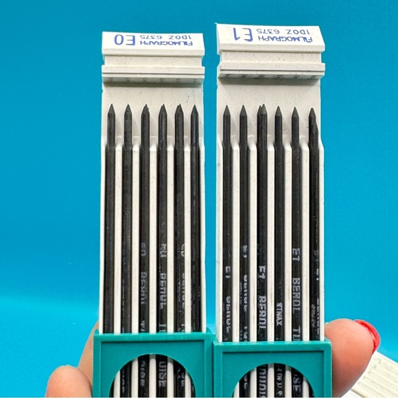 Vintage Berol Eagle Turquoise Filmograph Leads Set E0 E1 E2 E3 NOS Drafting - Picture 13 of 15